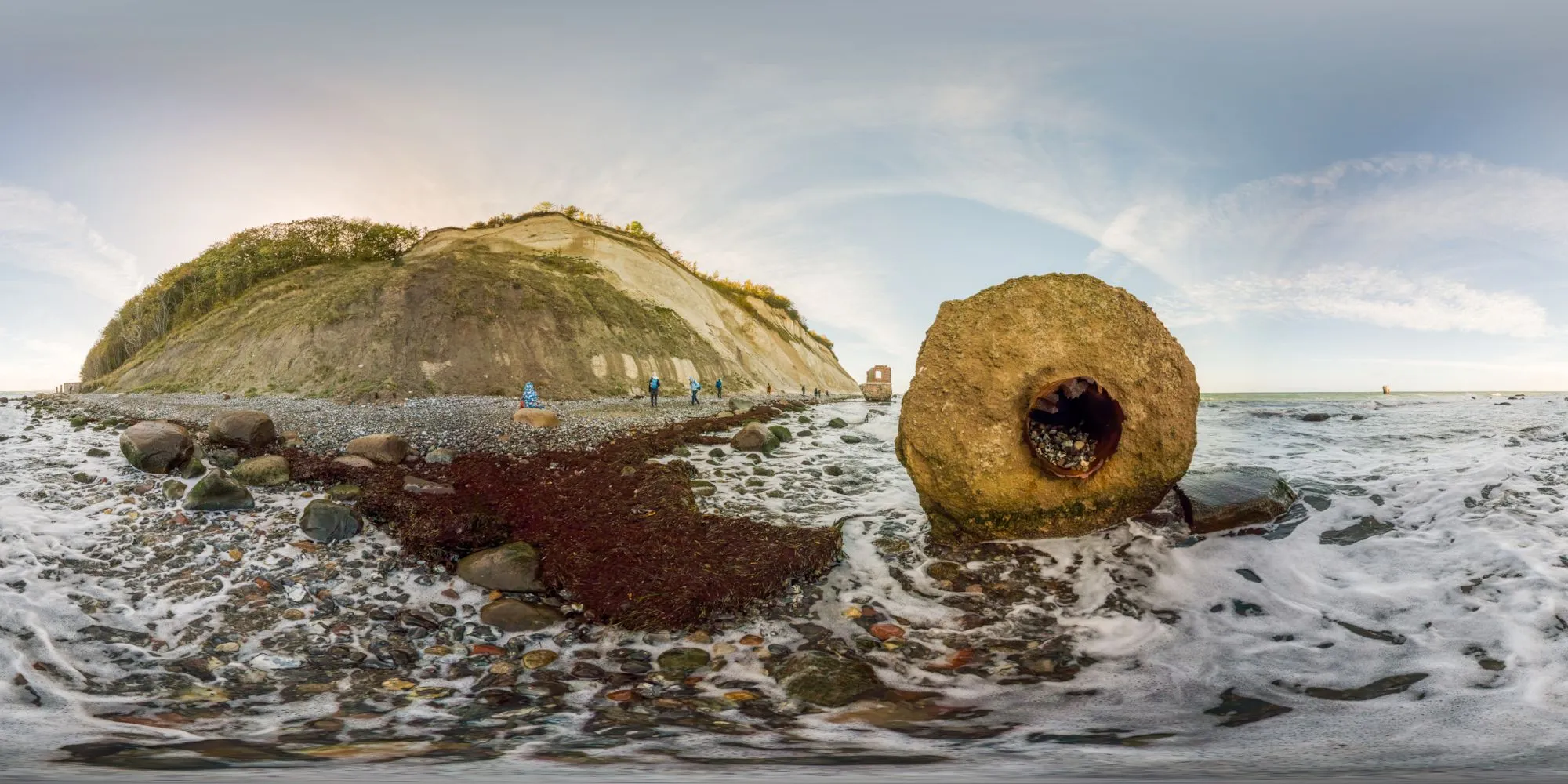 360° Panorama: Ruine des alten Pegelturmes in Kap Arkona