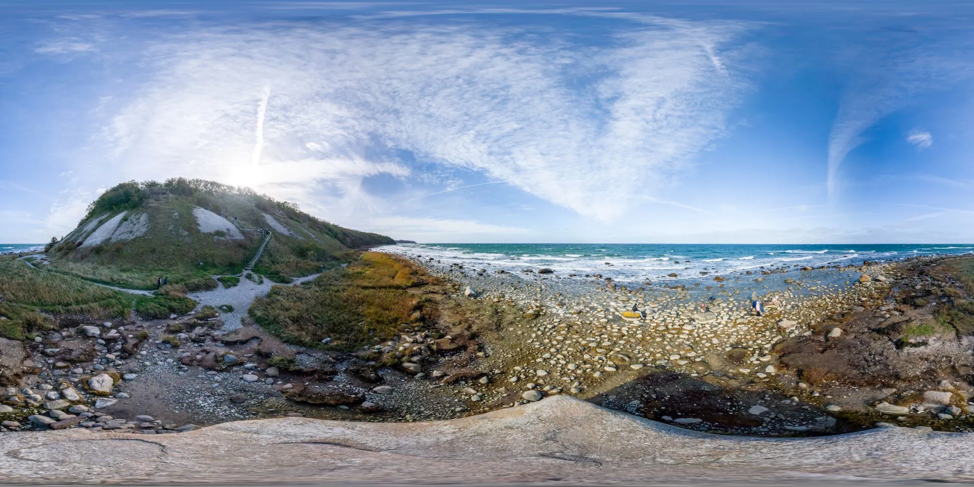 360° Panorama: Siebenschneiderstein in Kap Arkona