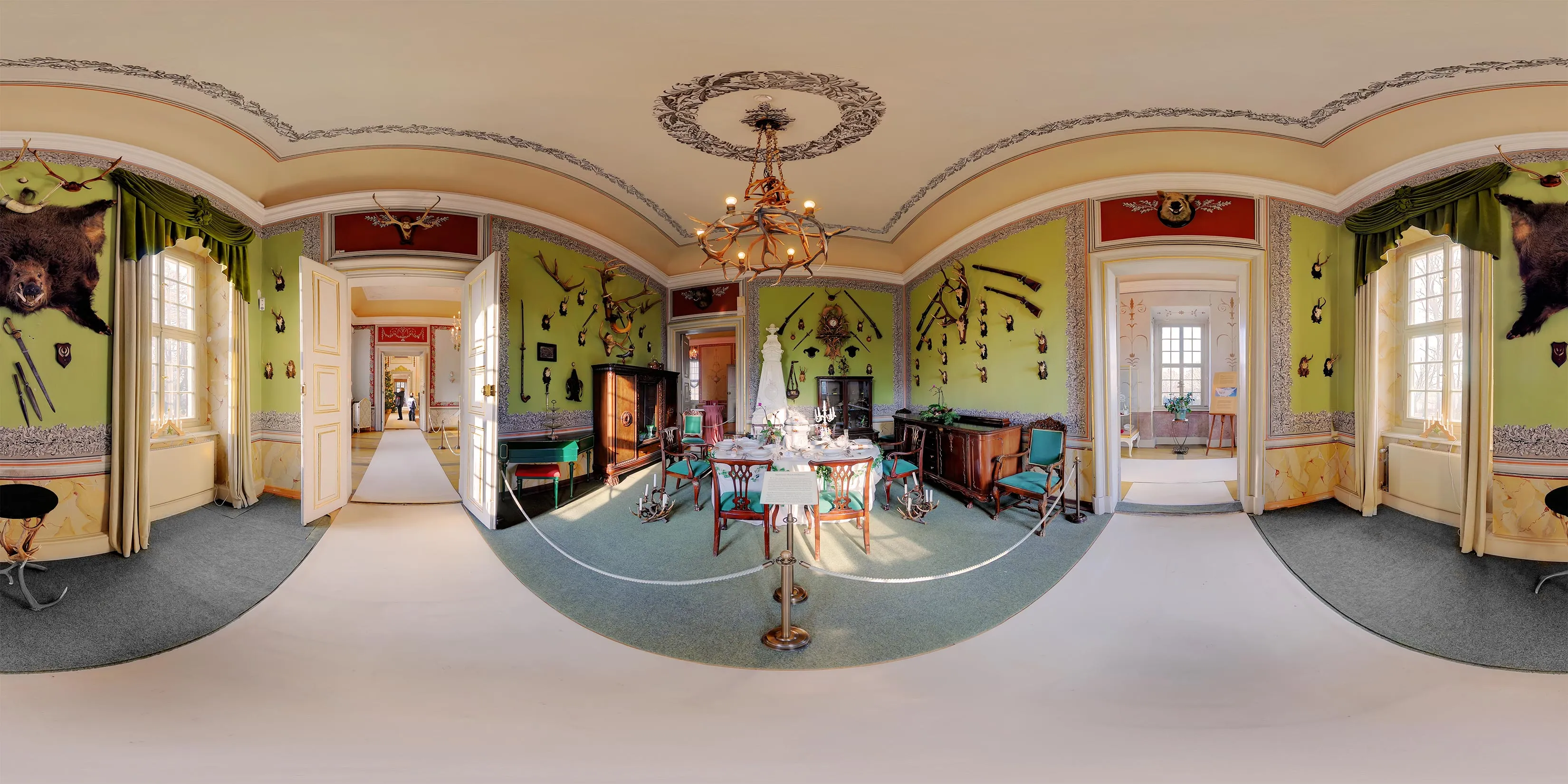 Virtueller Rundgang in der Nähe: Jagdzimmer in Barockschloß Rammenau