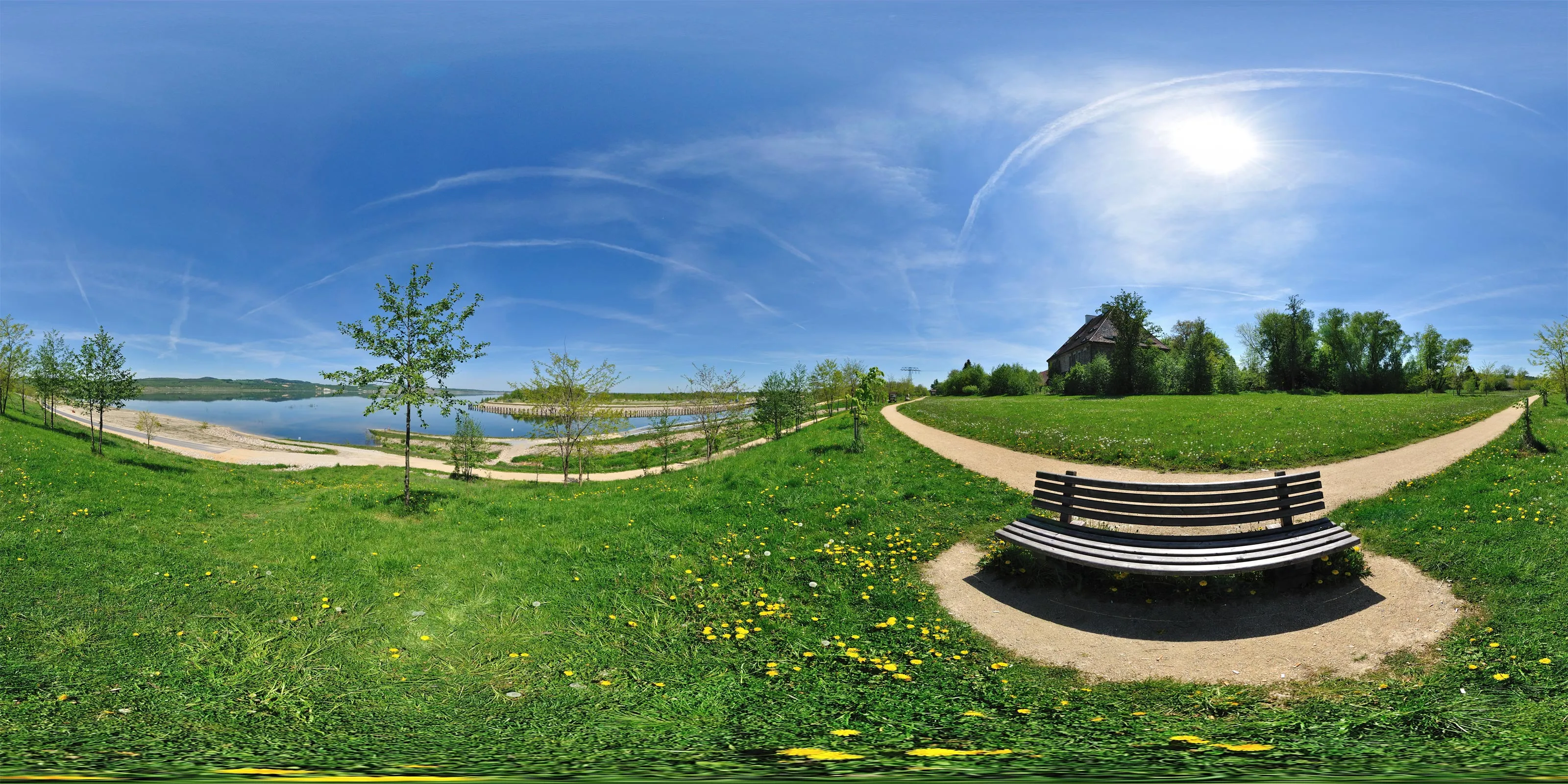 360° Panorama: Yachthafen Berzdorfer See in Oberlausitz