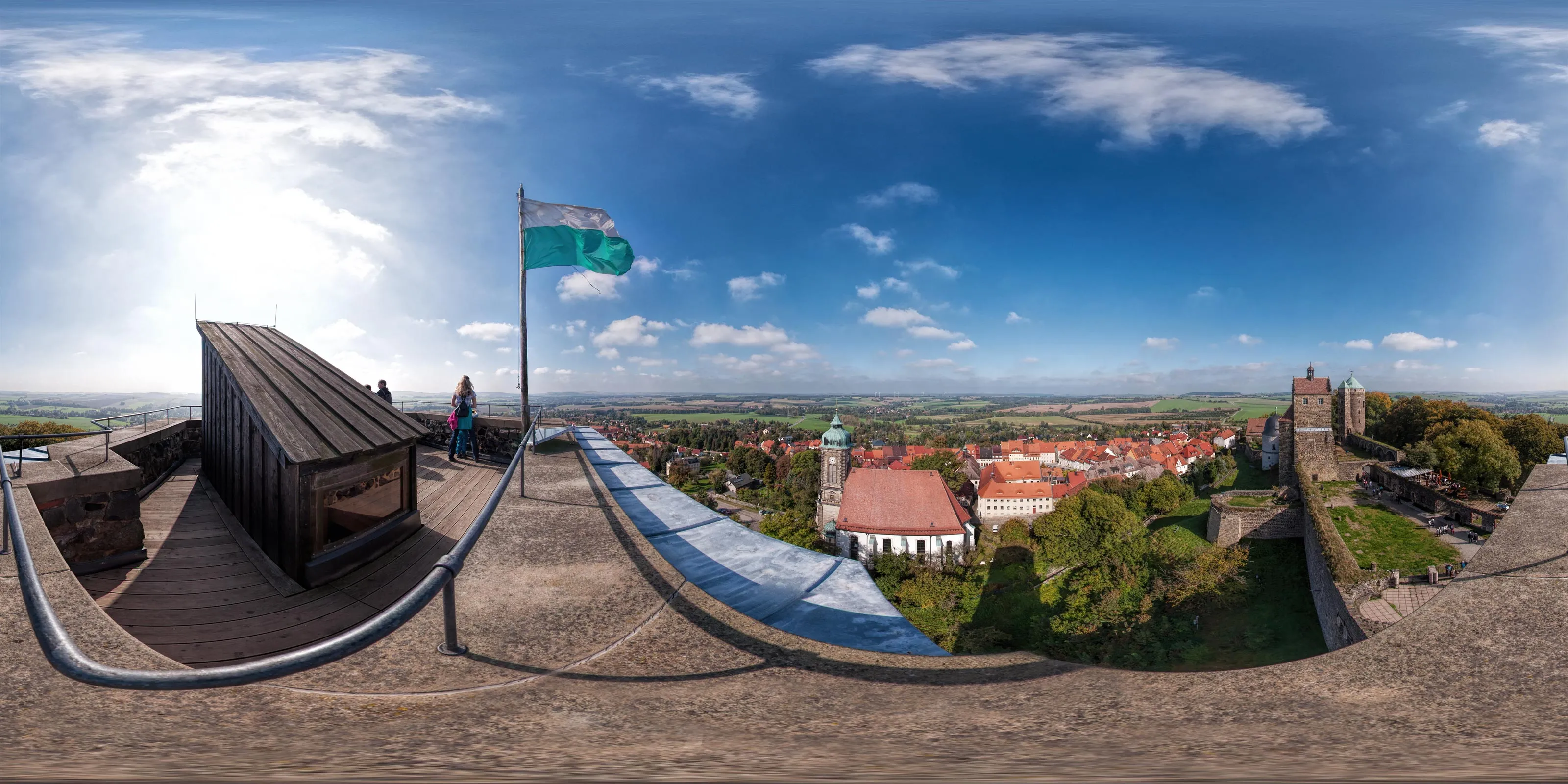 Virtueller Rundgang in der Nähe: Aussicht vom Siebenspitzenturm in Burg Stolpen
