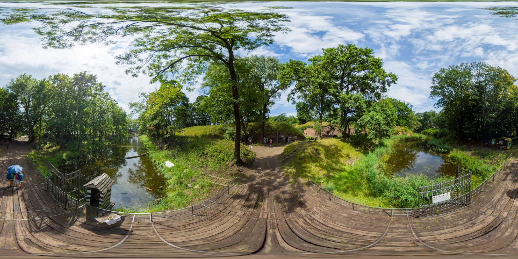 360° Panorama: Eingang zum Fort Gerhard in Polen