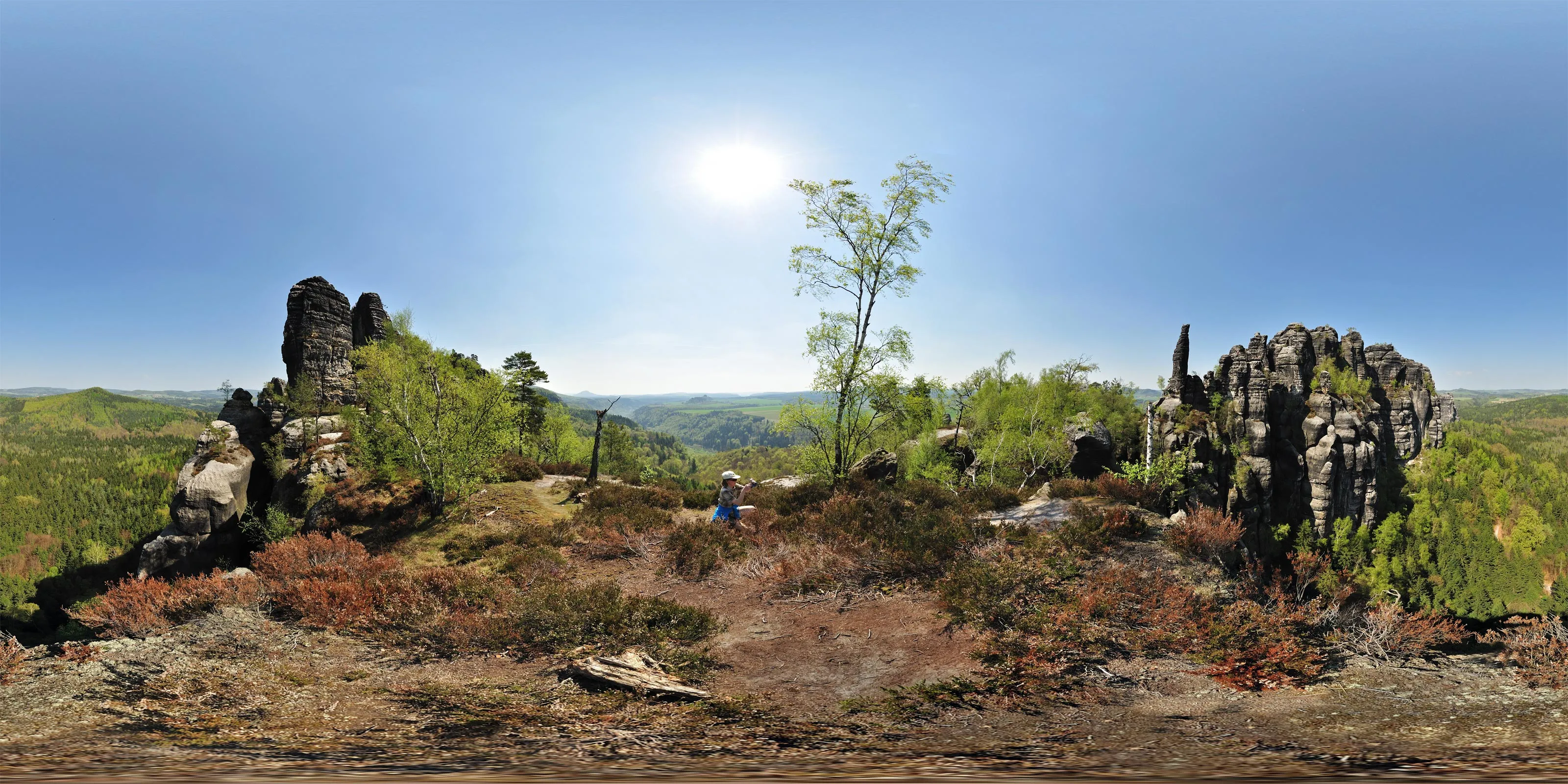 Virtueller Rundgang in der Nähe: Weg zum Frühstücksplatz in Wandergebiet Schrammsteine