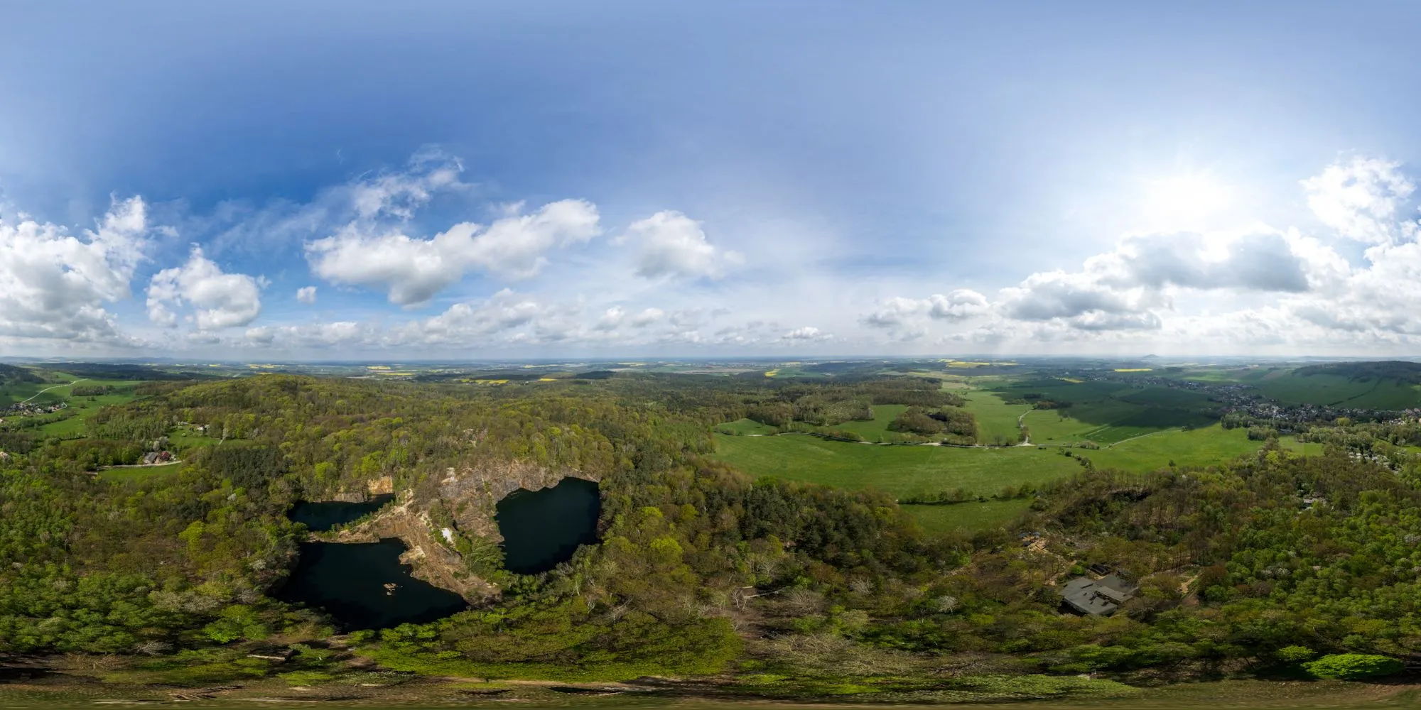 Virtueller Rundgang in der Nähe: Luftpanorama - Granitabbaugebiet  in Königshainer Berge
