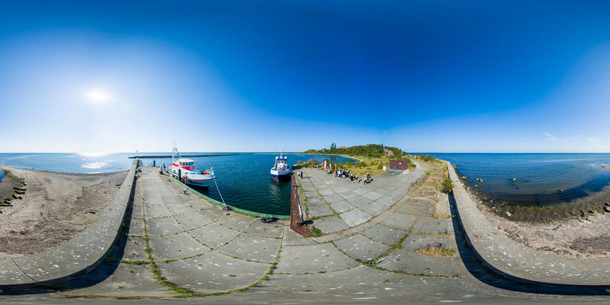 360° Panorama: Nothafen in Greifswalder Oie