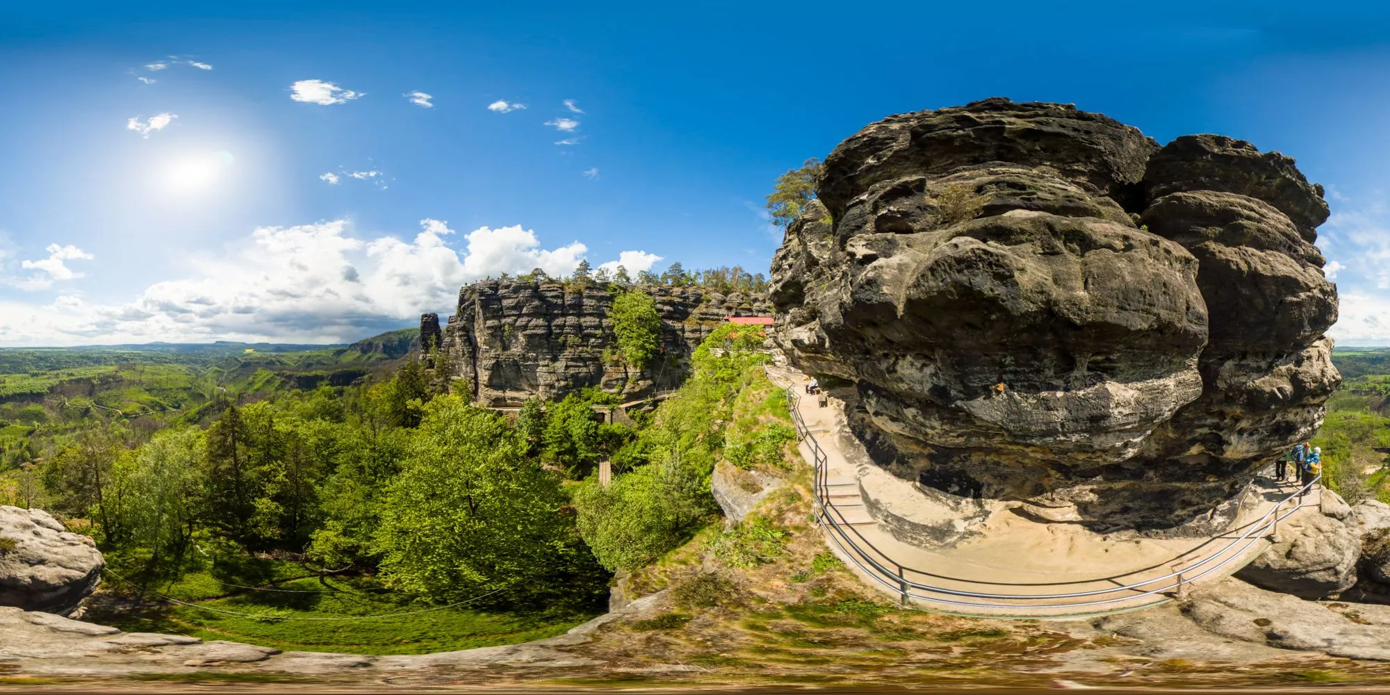 Virtueller Rundgang in der Nähe: Aussicht vom Großen Prebischtor nach Süden in Naturschutzgebiet Prebischtor
