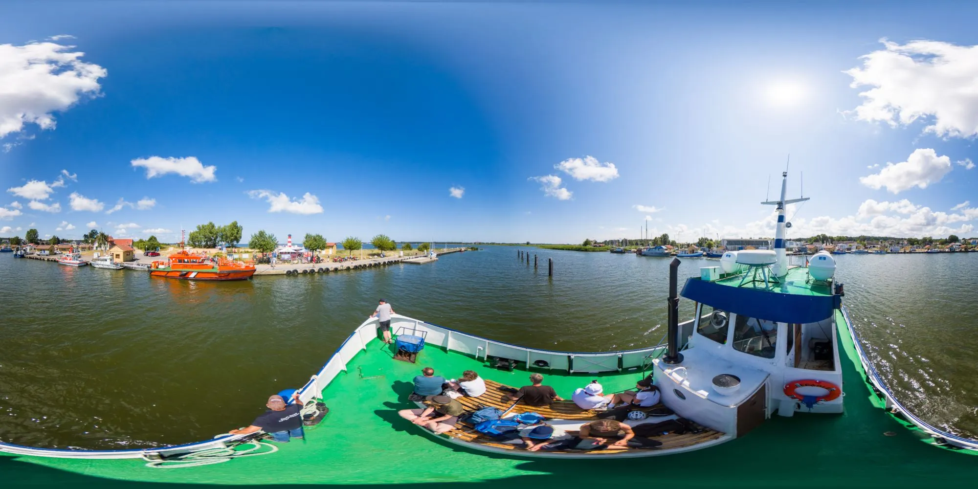360° Panorama: Hafen Freest auf der MS Seeadler in Mecklenburg-Vorpommern