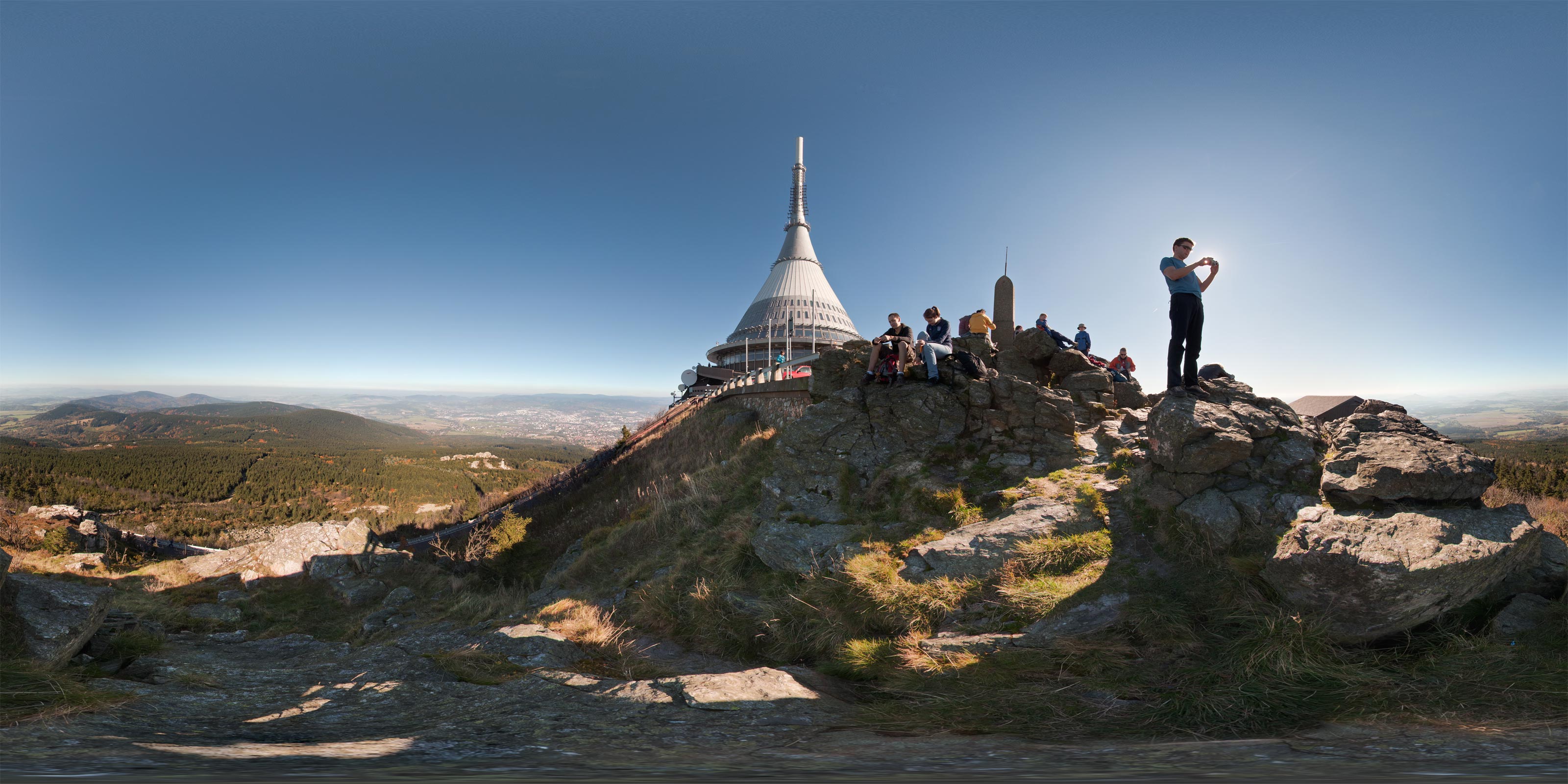 Jeschken (1012m) - Aussicht auf Liberec