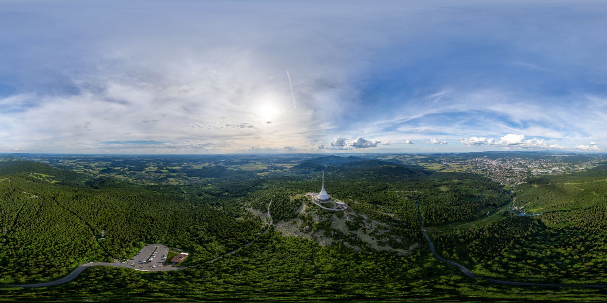 Virtueller Rundgang in der Nähe: Luftpanorama Jeschken
