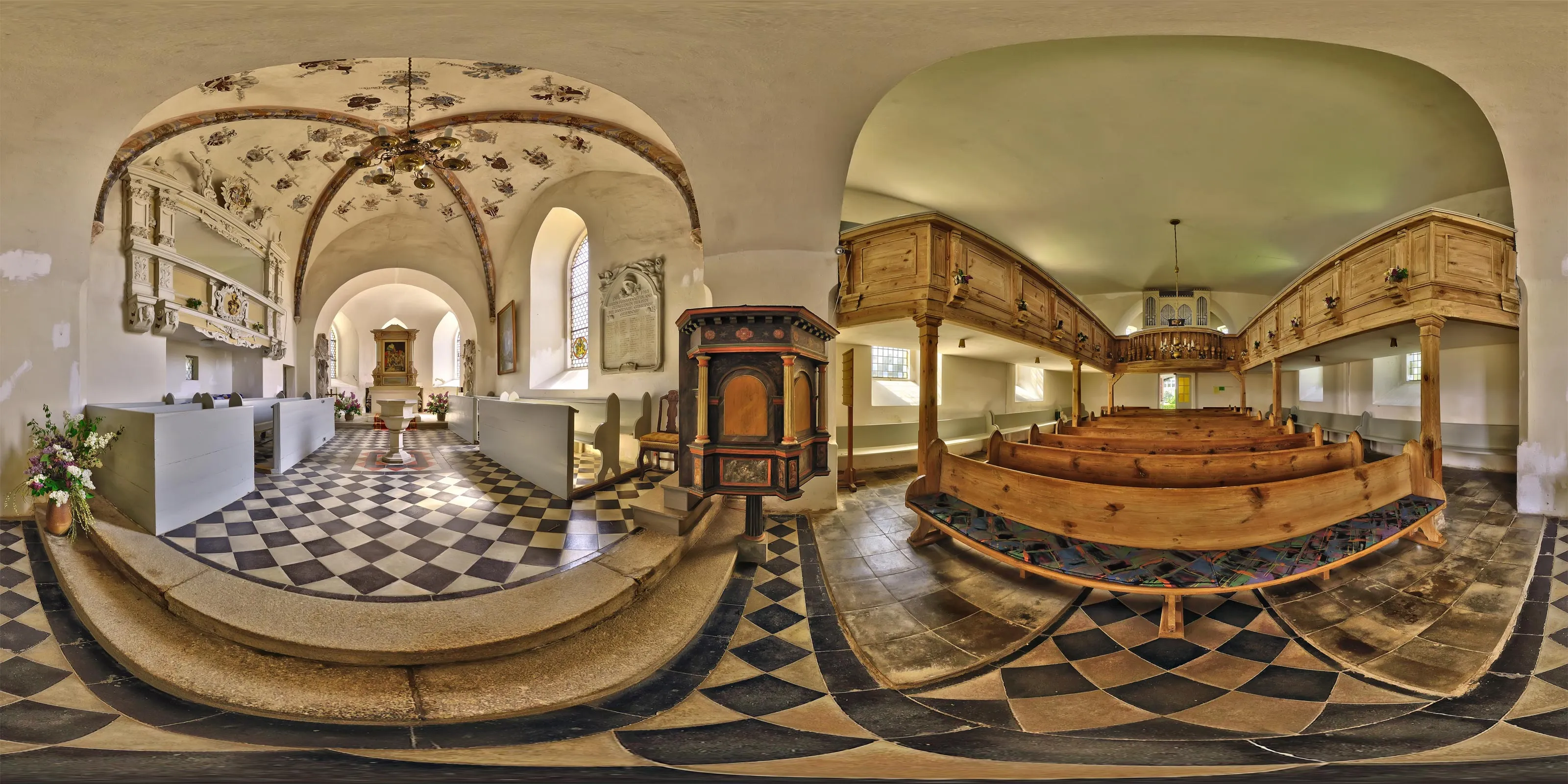 Virtueller Rundgang in der Nähe: Kirche Innen in Gersdorf (Markersdorf)