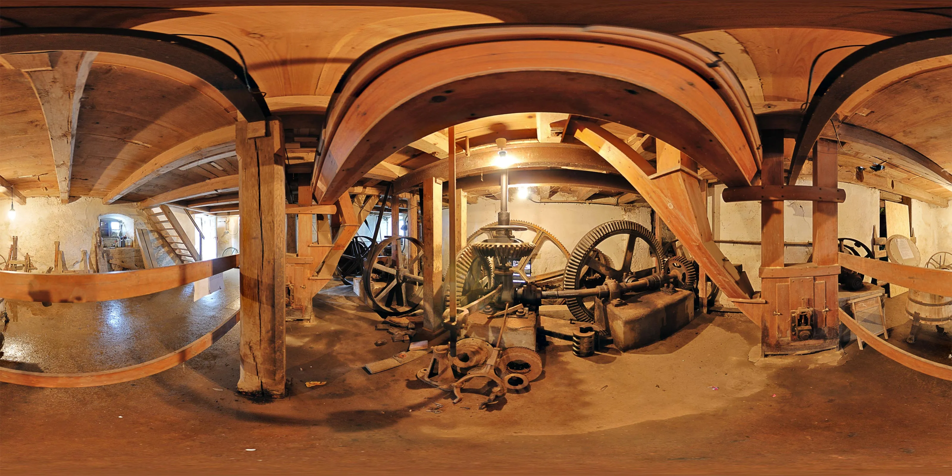 Virtueller Rundgang in der Nähe: Transmissionsantrieb in Riegel-Mühle Nechern