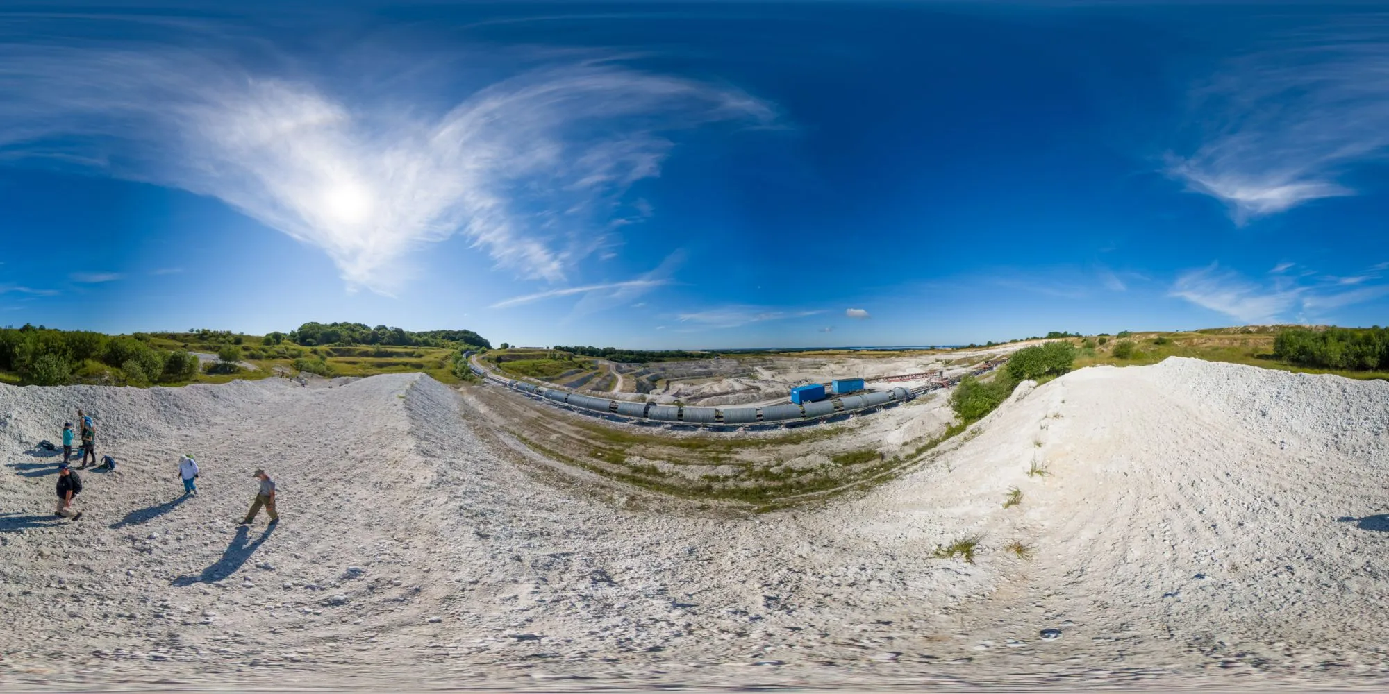 360° Panorama: Kreide-Tagebau Promoisel in Insel Rügen
