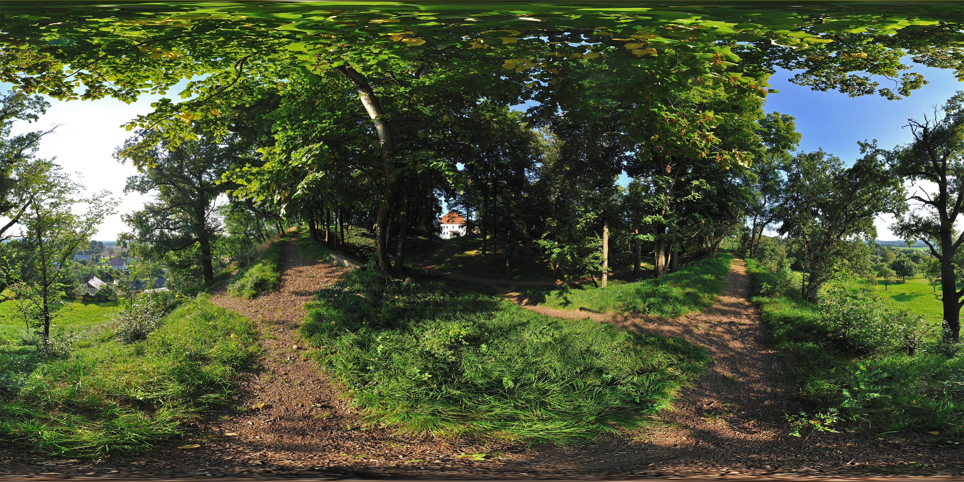 Schloß Gröditz - Aussicht auf Gröditz