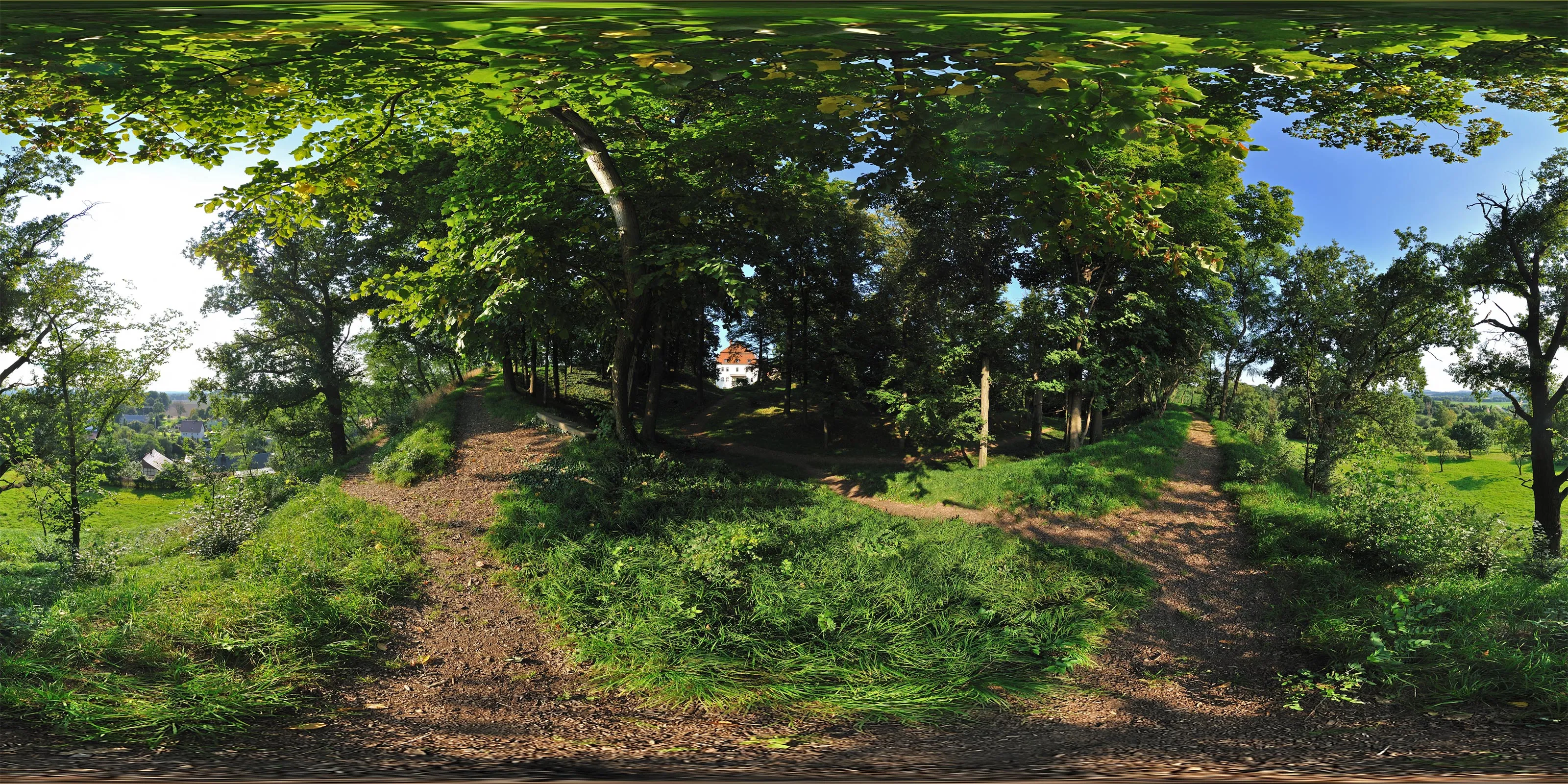360° Panorama: Schloß Gröditz - Aussicht auf Gröditz in Oberlausitz