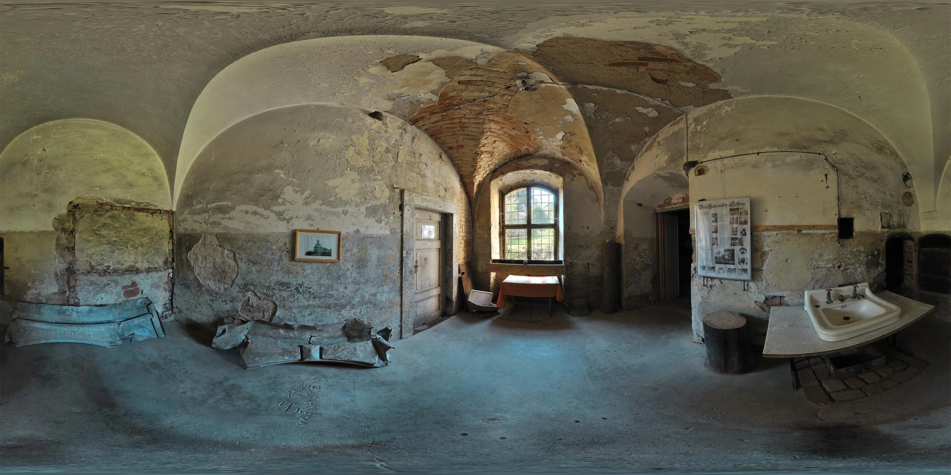 360° Panorama: Kanitz-Kyawsches Schloss - Gewölbe in Hainewalde