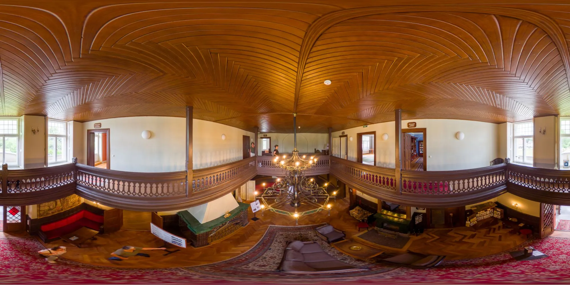 360° Panorama: Schloss Stolpe - Eingangshalle in Insel Usedom