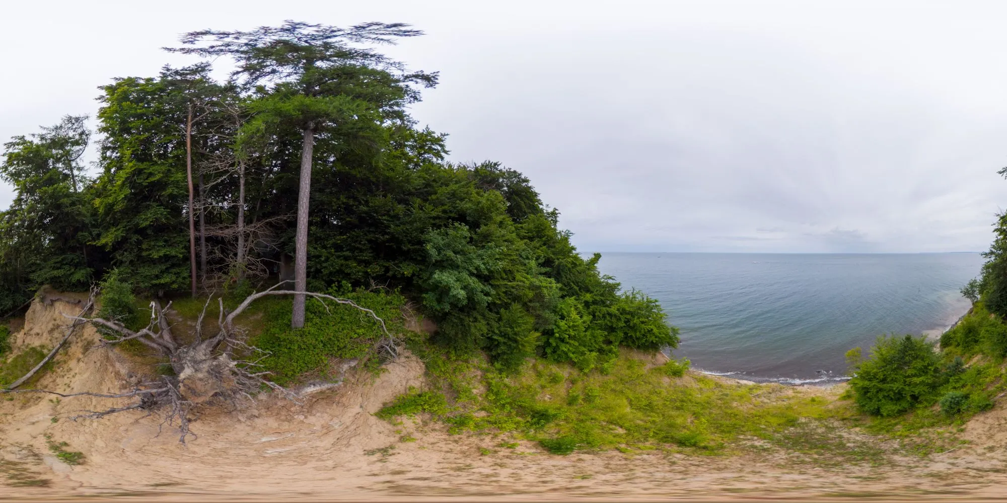360° Panorama: Steilküste bei Sassnitz in Mecklenburg-Vorpommern