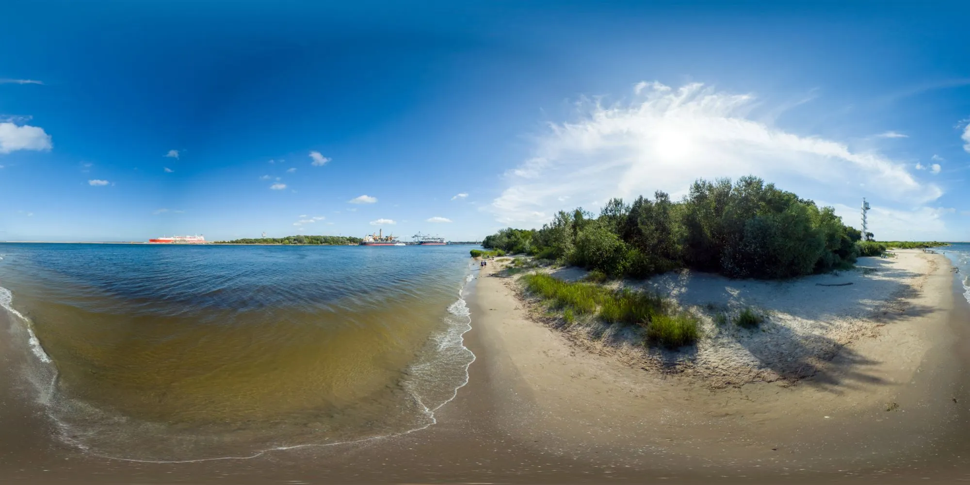 360° Panorama: Swinemünde - Swinestrand in Polen