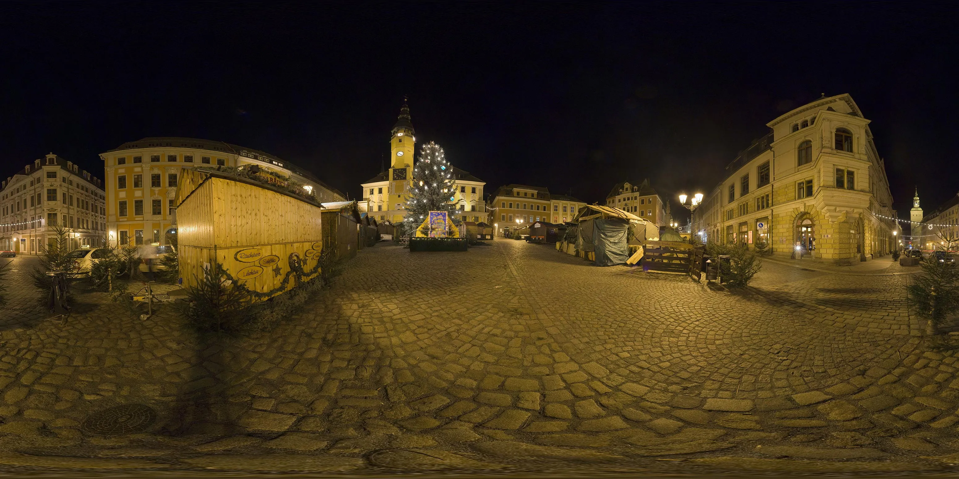 Virtueller Rundgang in der Nähe: 623. Bautzener Weihnachtsmarkt in bei Nacht