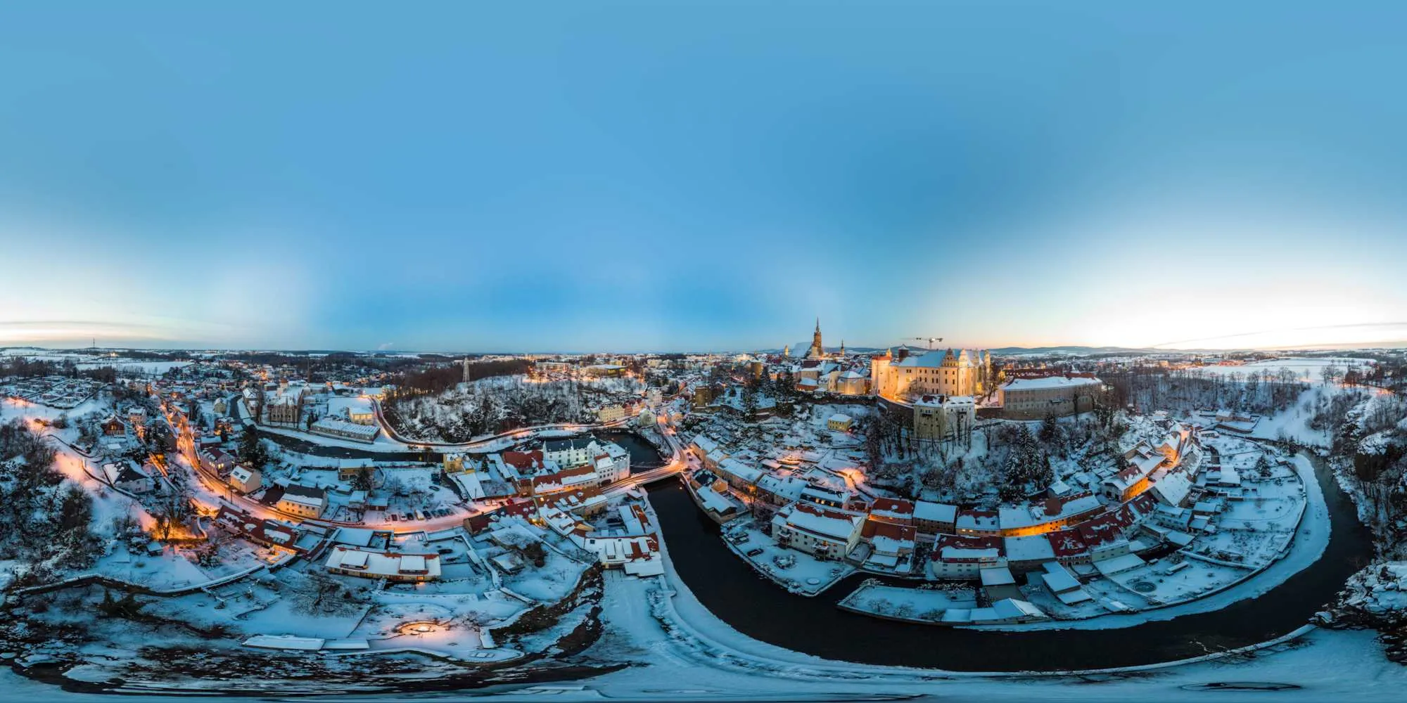 360° Panorama: Unterm Schloß in Winter 2019