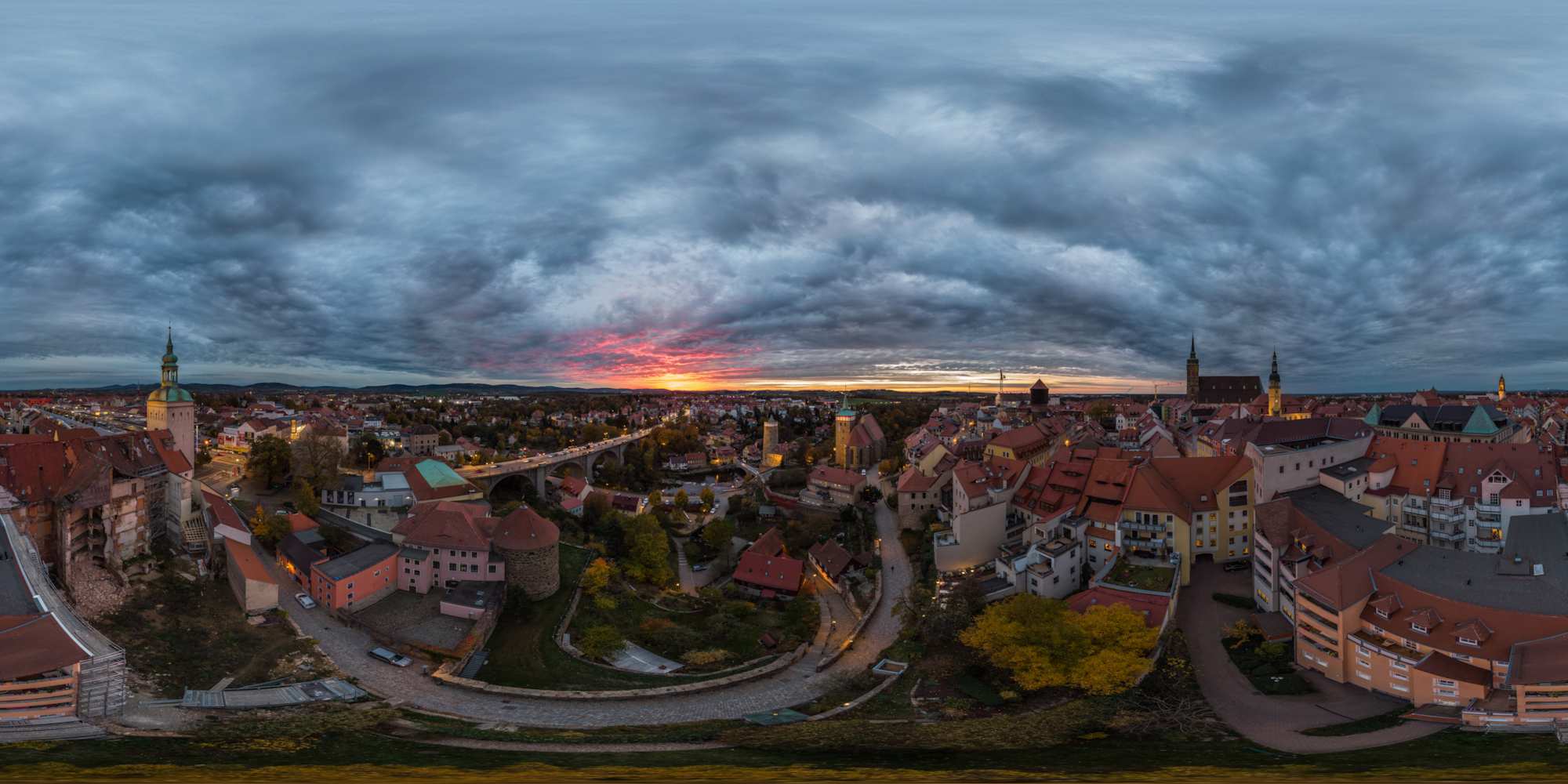 Mühltorgasse - Abendstimmung über Bautzen