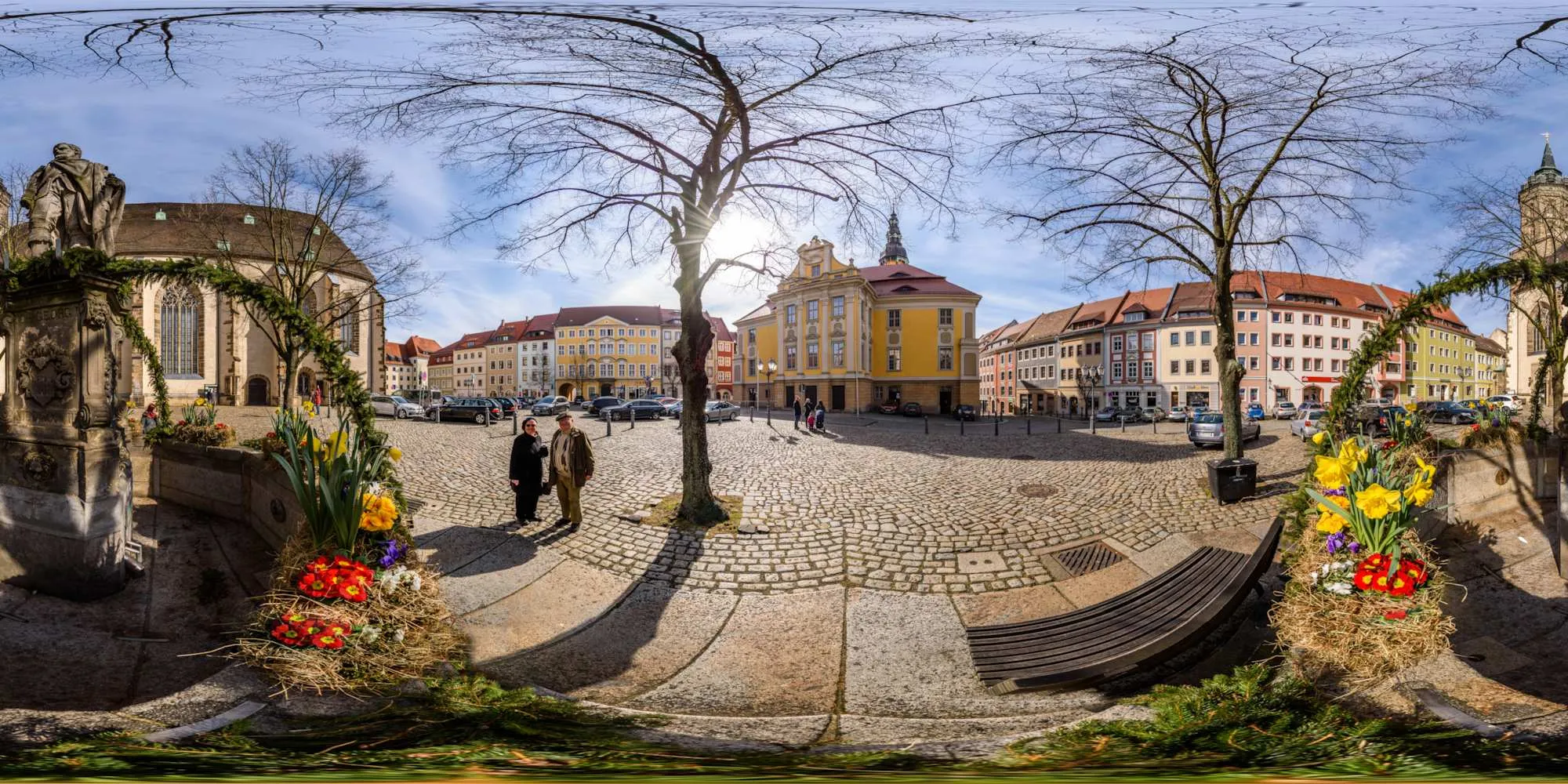 Virtueller Rundgang in der Nähe: Fleischmarkt - Bautzener Osterbrunnen in Frühling 2018