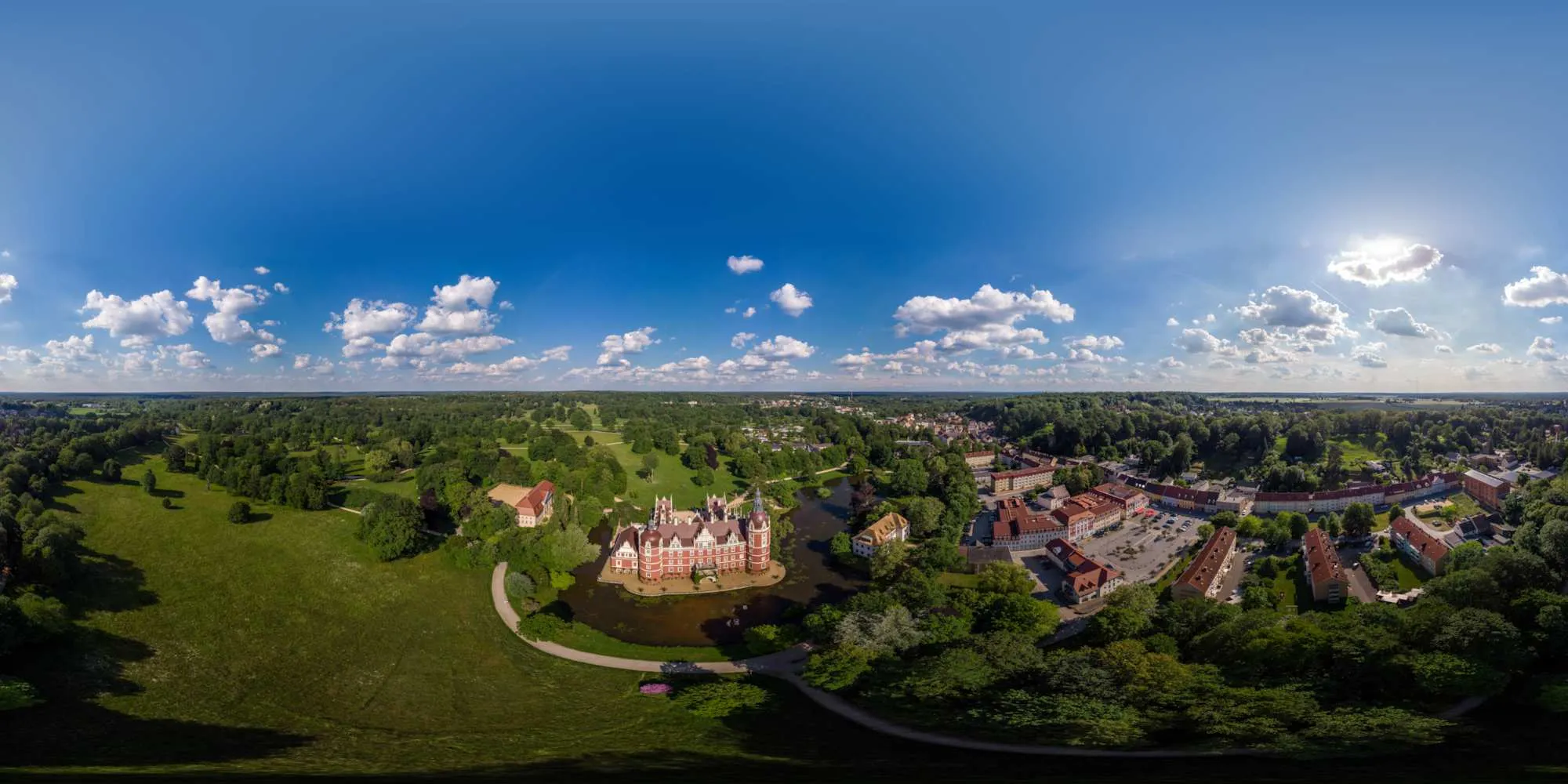 Virtueller Rundgang in der Nähe: Luftpanorama - Schloss Muskau in Fürst Pückler Park