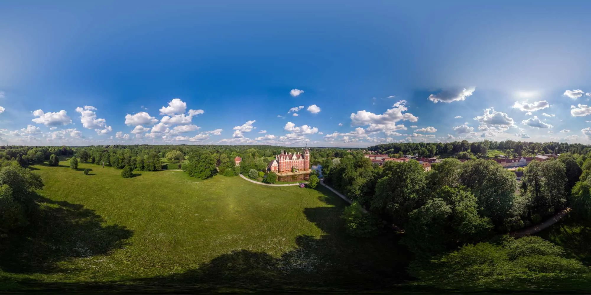 Virtueller Rundgang in der Nähe: Luftpanorama - Schloss Muskau in Fürst Pückler Park
