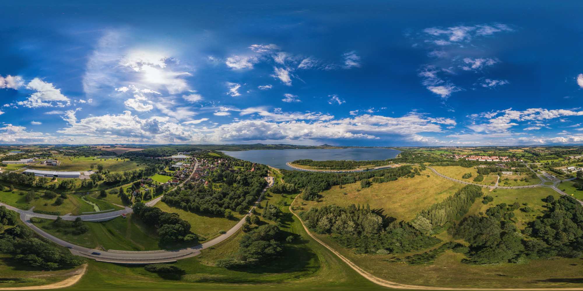 Luftpanorama - Tauchritz am Berzdorfer See
