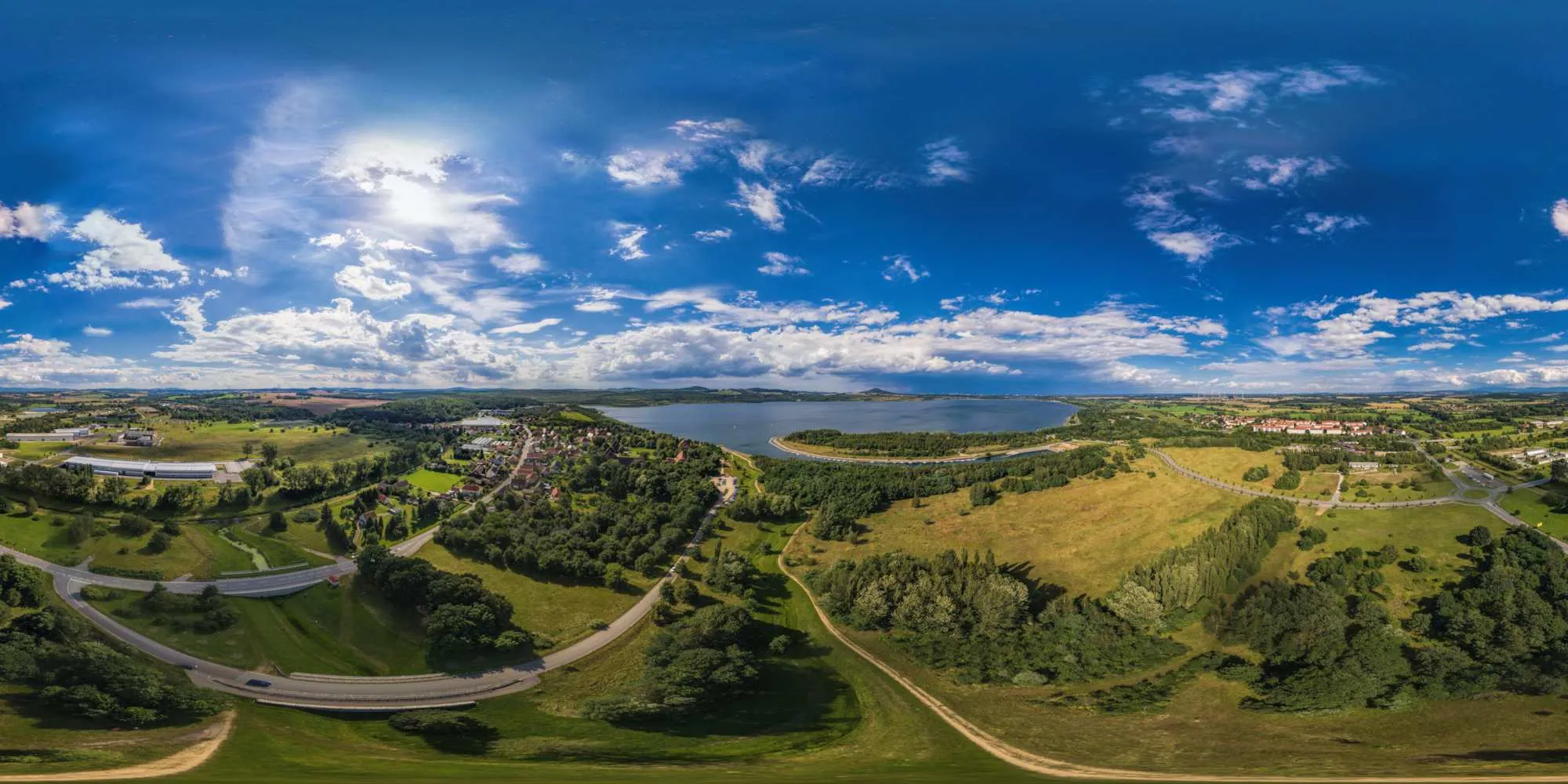Virtueller Rundgang in der Nähe: Luftpanorama - Tauchritz am Berzdorfer See in Oberlausitz