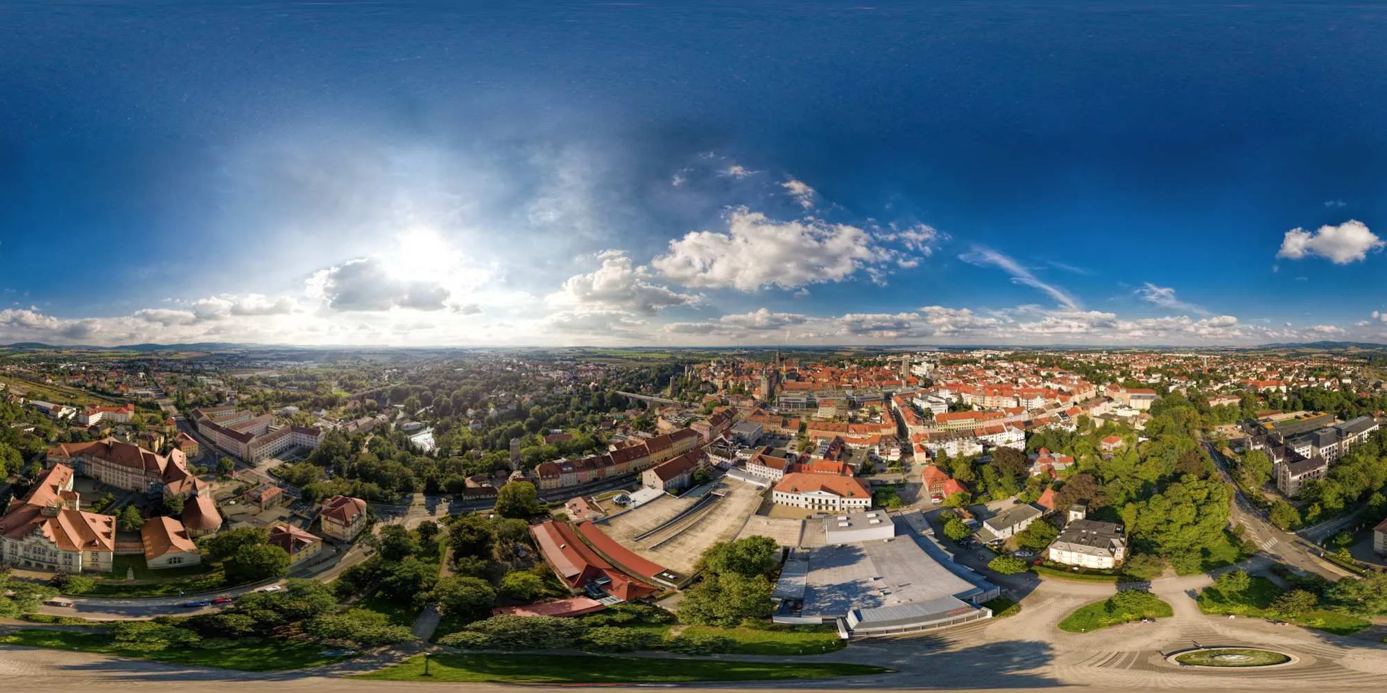 Virtueller Rundgang in der Nähe: Luftpanorama - Deutsch Sorbisches Volkstheater in Sommer 2016