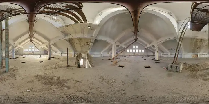 360° Panorama: VEB Malzfabrik Niedersedlitz - Boden in VEB Malzfabrik Dresden/ Niedersedlitz