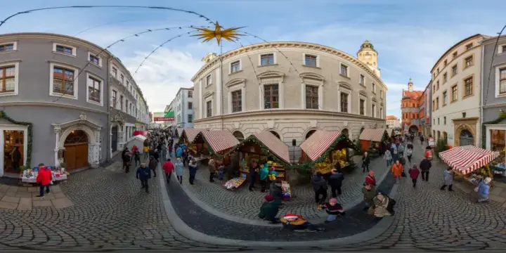 360° Panorama: Brüderstraße in Schlesischer Christkindelmarkt 2025