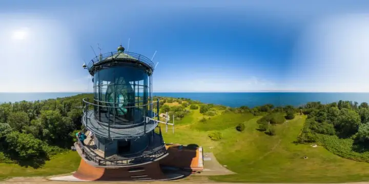 360° Panorama: Leuchtturm - Nordostaussicht in Greifswalder Oie