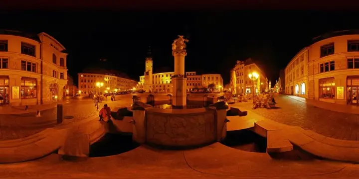 360° Panorama: Hauptmarkt 1 in bei Nacht