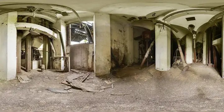 360° Panorama: Siloturm 1 in VEB Getreidewirtschaft Dresden