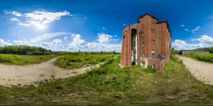 360° Panorama: Tagebau Berzdorf - Hochbunker für Kohle - Süd-Westseite