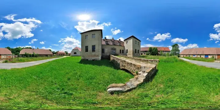 360° Panorama: Altes Schloß Königshain in Königshainer Berge