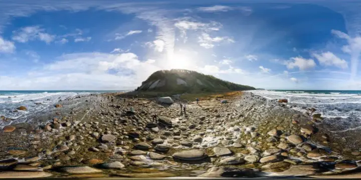 360° Panorama: Gellort - der nördlichste Punkt Rügens in Kap Arkona
