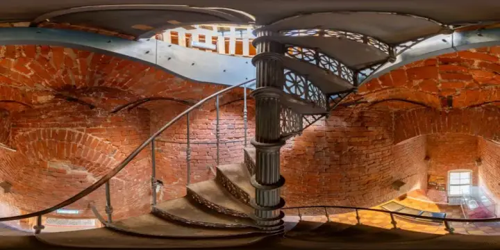 360° Panorama: Schinkelturm - Wendeltreppe in Kap Arkona