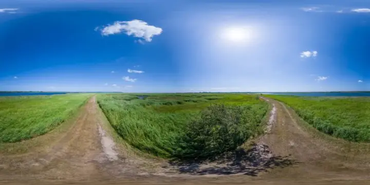 360° Panorama: Vogelschutzgebiet Karsiborska Kepa - Kaseburger Hutung in Insel Karsibor