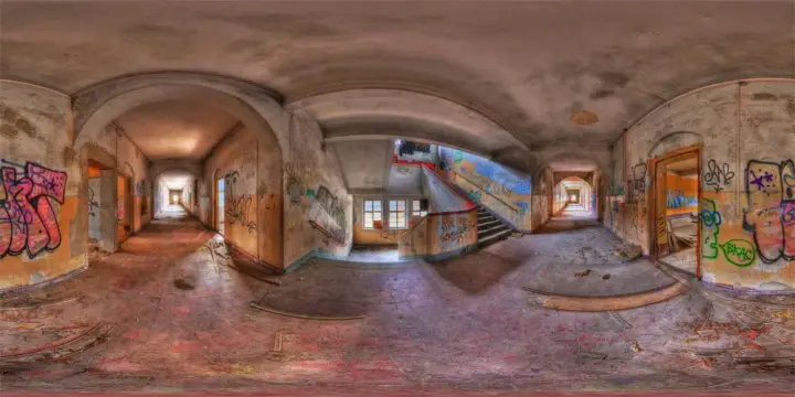 360° Panorama: Kasernengebäude in Kaserne Dresden-Übigau