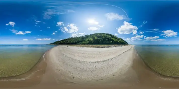 360° Panorama: Koserow - Strand am Streckelsberg in Insel Usedom