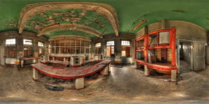 360° Panorama: Labor 1 Malariaabteilung in Wehrmachtslazarett Pirna-Sonnenstein