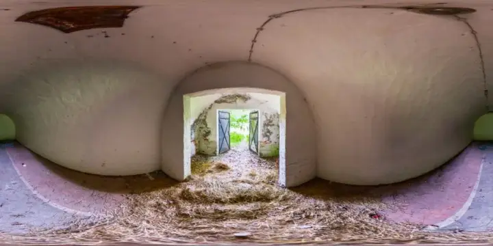 360° Panorama: Peenemünde - Prüfstand XI - Bunker im Ringwall - Innen in Insel Usedom