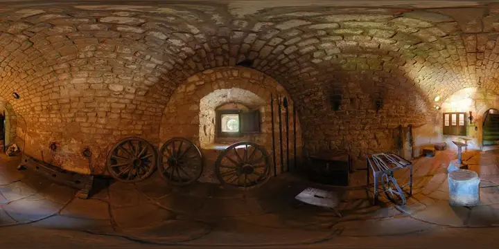 360° Panorama: Verließ in Burg Hohnstein