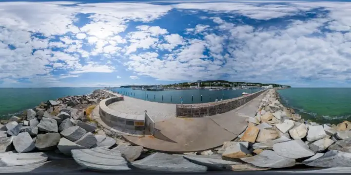 360° Panorama: Sassnitz - Ostmole in Insel Rügen