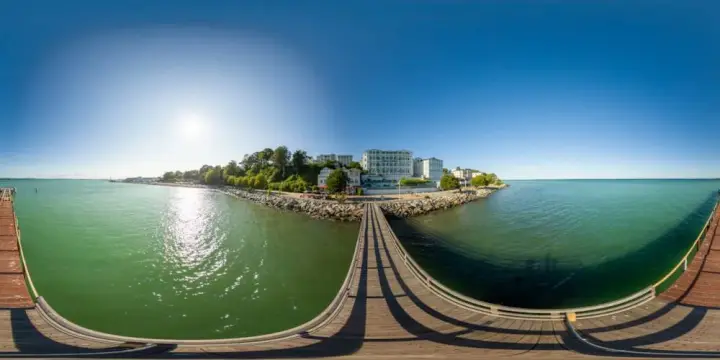 360° Panorama: Sassnitz - Seebrücke in Insel Rügen