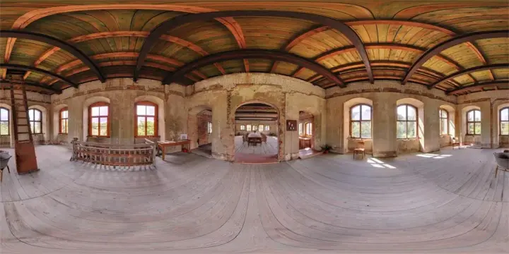 360° Panorama: Kanitz-Kyawsches Schloss - Flur 1 in Hainewalde