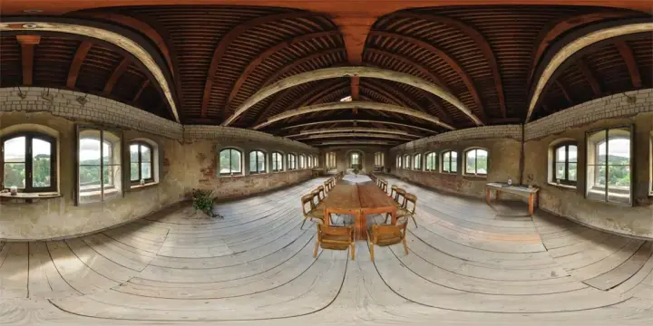 360° Panorama: Kanitz-Kyawsches Schloss - Turmzimmer in Hainewalde